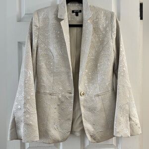 Express x Rachel Zoe Metallic Jacquard Blazer